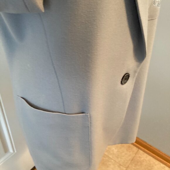 Blue Gray Wool Blazer Jacket EUC Women Size S - Picture 9 of 16